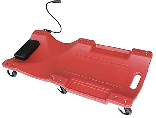 Creepers de réparation automobile, Creeper mécanique avec plateau à outils, 6 poulies universelles et pont ergonomique, atelier de garage roulant pour atelier de réparation automobile (couleur : roug