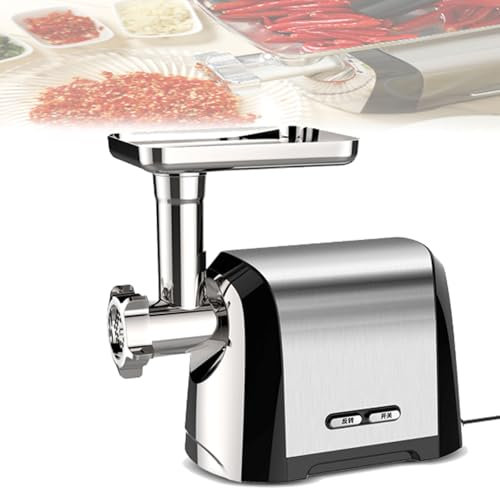 YJFEDCC Tritacarne Elettrico, Piccola Macchina per Il Ripieno di Salsiccia di Carne Macinata Completamente Automatica in Acciaio Inossidabile Commerciale E Domestica