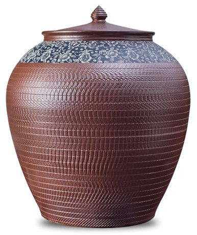 Ceramic Food Storage Containers with Lids, Home Rice Storage Box, Kitchen Sealed Jar Ceramic Grain Dispenser, for Beans Corns Wheat Oatmeal(10/25/50kg)(A,Capacity 50kg)