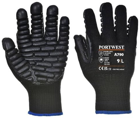 Guanto anti-vibrazione Nero, Galga 10 A790