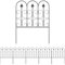 Outsunny Clôture de jardin, 62,5x83 cm, bordure de jardin en fil métallique antirouille, barrière pour animaux, noir