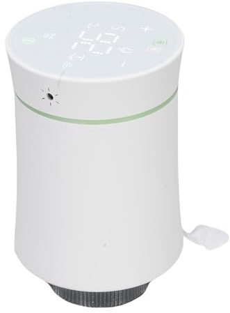 Pissente Soupape de Radiateur Thermostatique Intelligente, fonctionnalité Programmable Hebdomadaire, Contrôle des Applications et Vocaux, Détection D'ouverture des Fenêtres, Alertes à (WHITE)