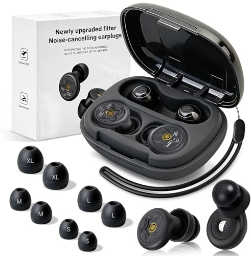 Öronproppar för att sova, brusreducerande öronproppar silikon, konsert arbete studier Travel Essentials, 4 st mjuk och återanvändbar öronmössa svart