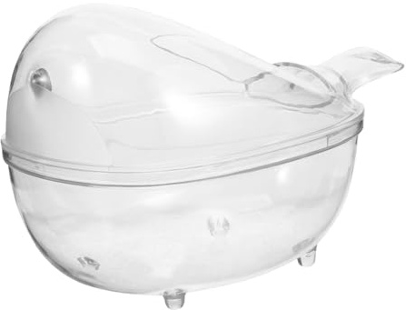 ERINGOGO Baño para Hámster y Cobaya Transparente, Recipiente para Baño De Arena Pequeño, Material Seguro Bordes Suaves, Diseño Práctico para Suministros De Mascotas Pequeñas