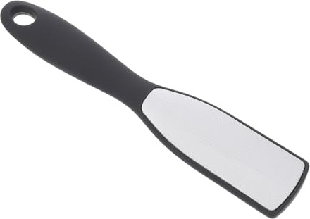 Lima Negra de Acero Doble Pies de Cara para Inoxidable | Mango Cómodo, Dos Superficies Distinto Efecto de Lijado, Almacenamiento Sencillo y Secado Práctico