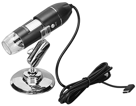 Generic Pocketmikroskop, Handhållen Mikroskop 300000 PX Lätt 50x Till 1600x 8 LED -lampor med Optisk Skiva för PC
