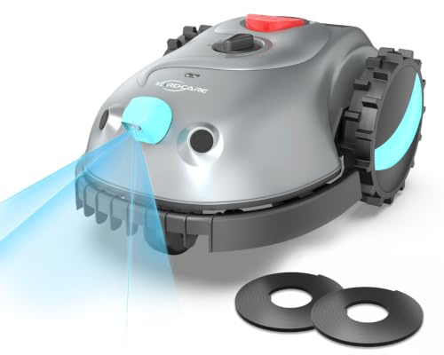 YARDCARE V100 Robot Tondeuse sans Fil Périphérique,avec Navigation par Vision, Évitement d'obstacles(150 Sortes), Robot Tondeuse Gazon avec Batterie 4 Ah, Lame de Rechange
