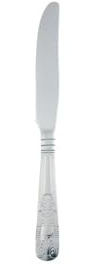 Kings Stainless Steel Cutlery - Pack of 12 - Parish Pattern Flatware, 18/0 Stainless Steel, Regal Embossed Handle Design, Durable Tableware for Home & Commercial Use (Kings Dessert Knife)