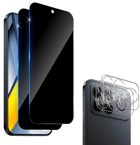 Hengnewro 2 stycken härdat glas för Xiaomi POCO F8 Ultra Privacy Protective Tillbehör AntiSpy 2 stycken Skyddsfilm Skyddshölje, Anti-Spy Härdat Glas