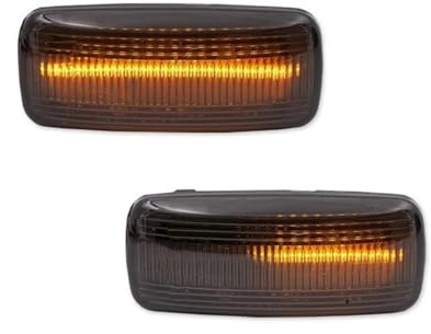 Genérico Intermitente LáMpara Puerta Lateral Para Dodge Para Nitro Para Journey Acenger 2xDynamic Luz LED De Posición Lateral Lámpara Señal Giro(Dynamic)
