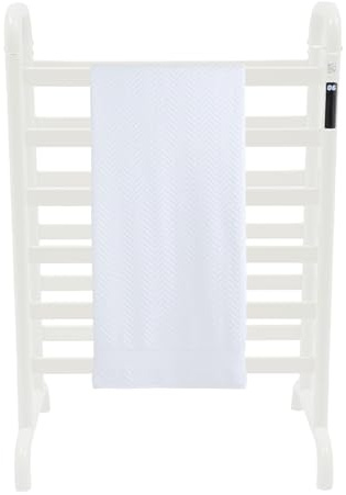 Scaldasalviette autoportante con indicatore LED, portasciugamani riscaldato da 45 a 60 °C, intervallo di regolazione della temperatura, scaldasalviette elettrico per bagno, hotel, spa (60 x 43 x 90,5
