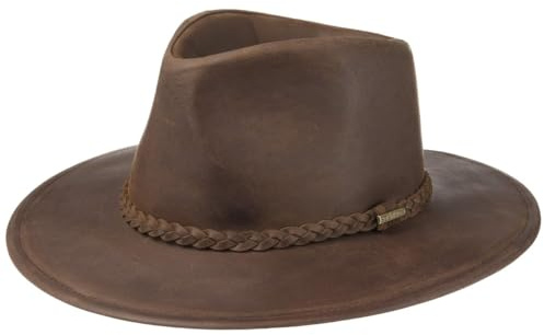 Stetson Buffalo Leather Westernhut Lederhut Damen Herren Cowboyhut Sommer Winter Rodeohut wasserabweisend Regenhut
