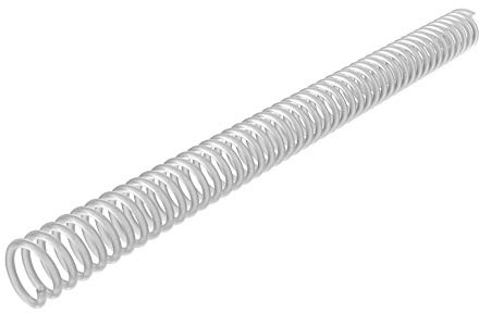 RAYSON Kunststoff Spiralbindung Spule, 40 Blatt, 4:1 Teilung, 7,9 mm, A4, Weiß, 100 Stück