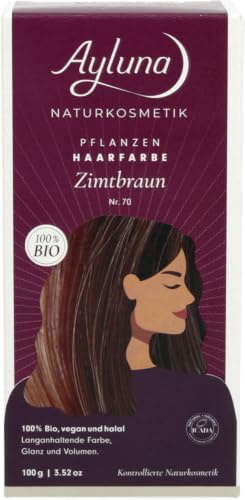 Bio Pflanzenhaarfarbe Zimtbraun 2 x 100 g