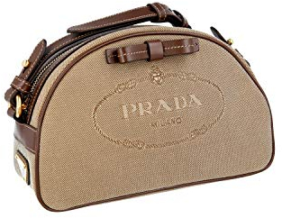Prada Damen Braun Stoff Schultertasche 1BH125 UCW F0B16