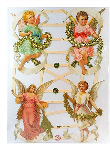 Glanzbilder Engel EF 7371 Oblaten Posiebilder Scrapbook Deko GWI 307