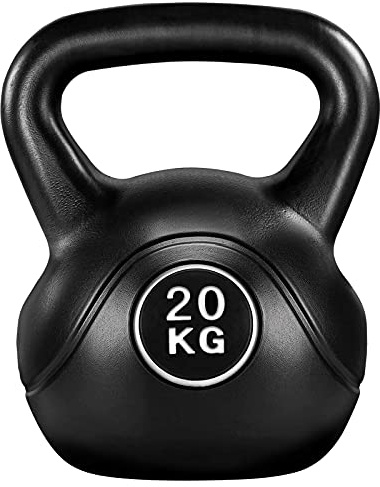 Yaheetech Kettlebell Set HDPE Coated Concrete Kettle Bell Weights Set for Strength Training - Heavy Weight KettleBell for Home Gym Fitness Weight Lifting Bodybuilding, 10kg/12kg/16kg/20kg