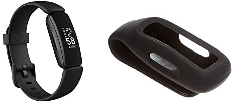 Fitbit Inspire 2 Health & Fitness Tracker with a Free 1-Year Premium Trial, 24/7 Heart Rate & up to 10 Days Battery, Black & Inspire 2 Clip, Black