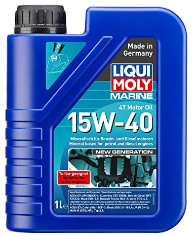 LIQUI MOLY Marine 4T Motor Oil 15W-40 New Generation | 1 L | Boot mineralisches Motoröl | Art.-Nr.: 25089