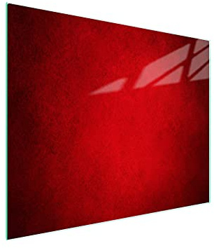 DarHaus Herdabdeckplatte einteilig 52x30 cm Ceranfeld Abdeckung Glas Spritzschutz Abdeckplatte Glasplatte Herd Ceranfeldabdeckung Deko, Rot