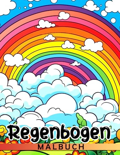 Regenbogen-Malbuch: Verschenken Sie ein Malbuch mit über 40 hochwertigen Bildern, damit Kinder Spaß haben und sich entspannen können. Perfekt für alle, die gerne erkunden und Spaß haben.