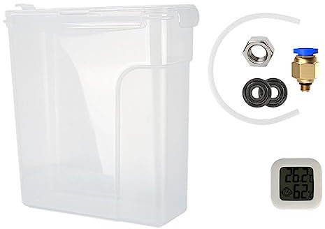 Guvkeug 3D Filament Trockner Box 3D Drucker Zubehör PLA Feuchtigkeitsfeste Storgae Boxen 3D Drucker Verbrauchsmaterialien Trockenbox mit Luftfeuchtigkeit Temperatur PLA TPU ABS Trockenhalter Drybox