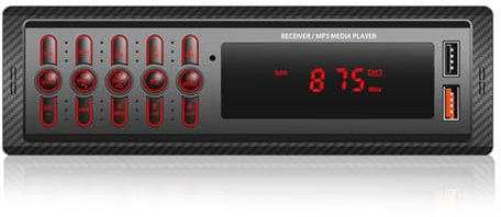 Autoradio Bluetooth 5.0, autoradio 1DIN Bluetooth Vivavoce Supporto FM/USB/AUX/Ricarica USB, Lettore MP3 per Auto da 12 V, Ricevitore Stereo per Auto multimediale