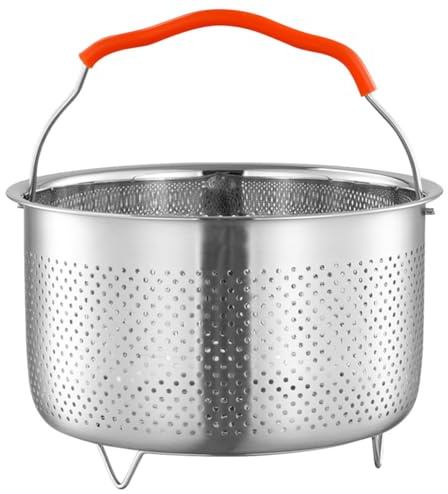 Healvian Cesta de vapor de acero inoxidable, Vaporera para Olla, 3.5 L de verduras, inserto de vapor de metal, colador de frutas, colador para eléctrica