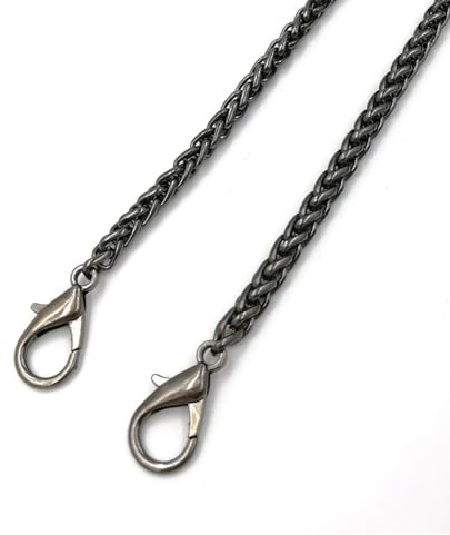 Whakano Catena di ricambio in metallo per borse, borse, catene rimovibili, per donne, borsa a tracolla, borsa a tracolla, borsa a mano, colore nero, 100 cm