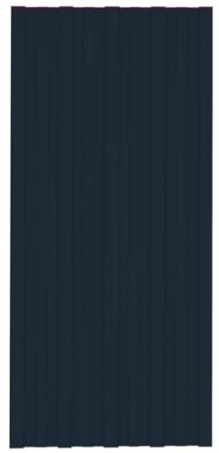 ARKEM Dachpaneele 36 STK. Verzinkter Stahl Anthrazit 100x45 cm Wellplatten Dach Dachplatten Bleche FüR Dach Wellblechplatten FüR Dach