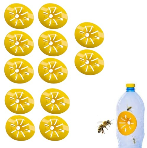 Bimhayuu Wespenfalle Bienenfänger Wespenfalle Insektenfalle Kunststoff Hornissenfalle Blütenförmiger Insektenfalle Wespenfänger zum Selber Bauen I Wespenschutz I DIY Wespenabwehr für Bastler (12 PCS)