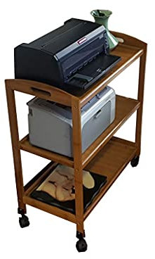 Boxenständer Lautsprecherständer Audioständer, Druckerständer, Mediengeräte, Bodenständer, Lautsprecherständer, Büroregale, kleines Bücherregal, dreistufige Regale mit Rollen für Heimkino und Studio(A