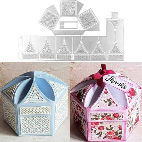 CYFUN DESIGN 3D-Pop-Up-Box Metall-Stanzformen für Kartenherstellung, Scrapbooking, Geschenkbox, Metall-Stanzschablone, Formen für Papierbasteln, Halloween, Weihnachten, Süßigkeitenschachtel