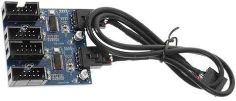 Housoutil Hub Converter to Dual Adapter for Desktop Motherboard Extension Cable Multiplier for Computer Accessories