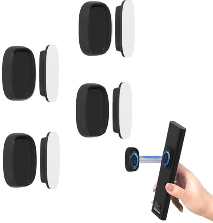 YALiya 4 Pieza Soporte de Control Remoto Magnético Superpotente | Porta Mandos a Distancia Magnético, Soporte Mando Pared, Apto para Todo Tipo de Pequeños Electrodomésticos (Negro)