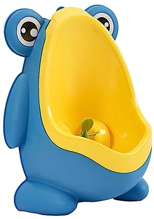 Toddmomy Orinal Infantil Forma de Dibujos Animados para Niño, Urinario Portátil de Pp Azul Molinillo Giratorio, Entrenamiento para Orinar en Baño, Montaje Estilo Aleatorio