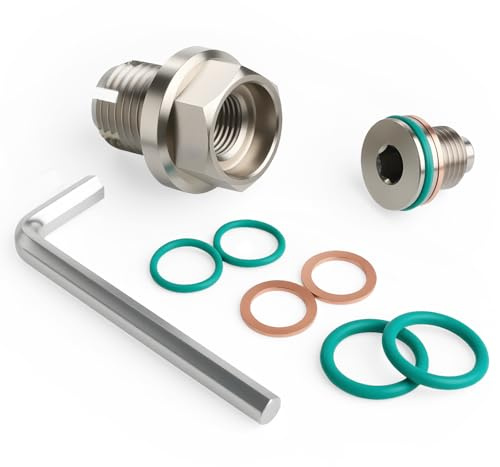 Tyfrozn M12.1x1.5-15 Magnetic Oversize Piggyback Oil Drain Plug, Stainless Steel Self Tapping Oil Pan Thread Repair Kit