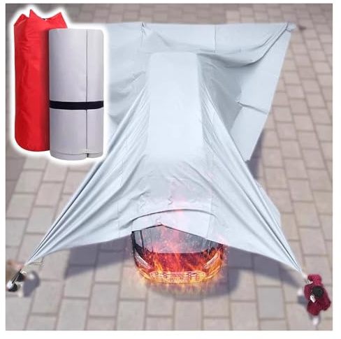 PEYNIR Garage Fire Shield Blanket Extra Large, Square Custom Fire Smothering Blankets Reusable, Portable Silicone Coated Fibergalss Cover, for Electric Vehicle/Furniture/Construction(W 4m x L 7.5m)