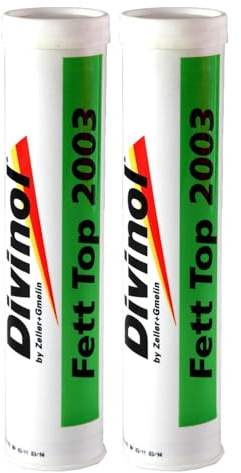 Divinol 23980 400g Kartusche Schmierfett, Universalfett, KFZ-Schmierung, wasserbeständig, teilsynthetisches, wasserabweisendes Langzeitschmierfett mit sehr gutem Haftungsvermögen (2x400g)