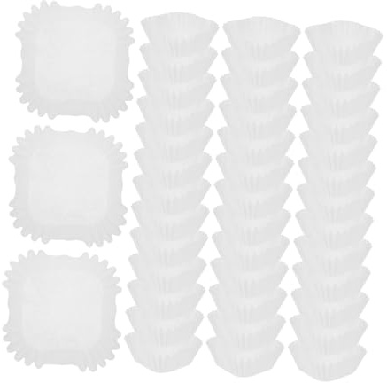GALPADA 3000 Pièces Caissettes à Muffins Carrées Blanches Papiers Cuisson Individuels Anti-graisse Liners pour Cupcakes Desserts Biscuits Gâteaux Fêtes Anniversaires Mariages et Showers