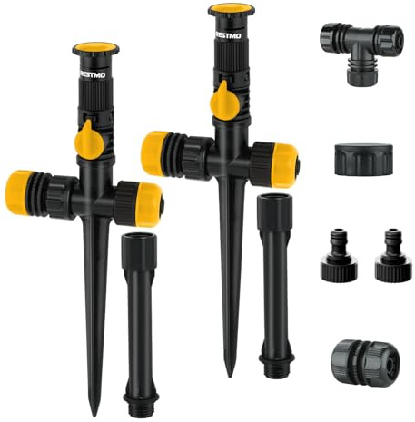 RESTMO 2er-Pack Garden Sprinkler System, DIY Lawn Sprinkler Set