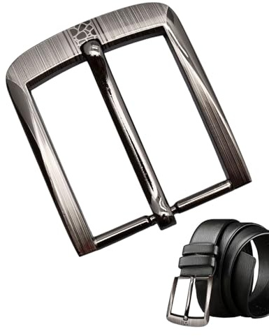GRETY 1 hebillas de cinturón clásicas, 38-40 mm, hebilla cuadrada de repuesto de aleación de zinc de una sola mano, 40 mm, para hombres y mujeres