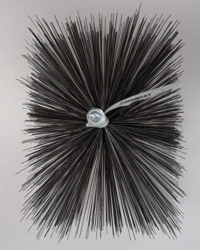 Ofenrohrbürste Drahtbürste Kaminbürste Heizkesselbürste Schornsteinbürste Kaminofenbürste Kaminbesen Rohrbürste eckig aus formstabilem Stahldraht Kaminkehrerqualität (150x150mm)