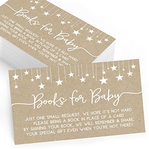 Bring a Book Einsteckkarten für Babyparty, 25er Set, Bücher für Babyparty, Babyparty-Spiele, Aktivitäten und Ideen