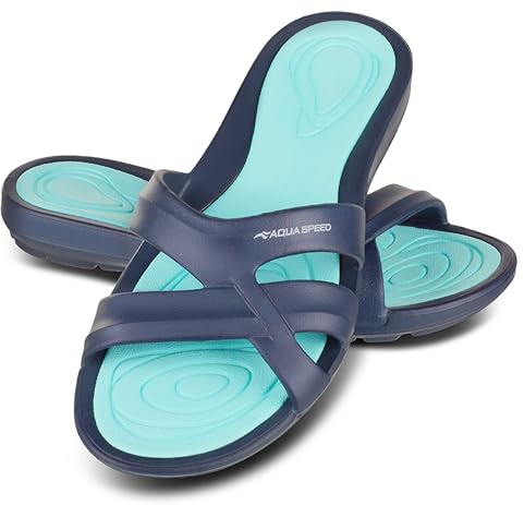 Aqua Speed Ensemble de serviettes de bain pour femme avec chiffon en microfibre | sandales de douche & chaussures de bain | pantoufles de bain | Pool Slide | F : 10, taille 42 | Panama