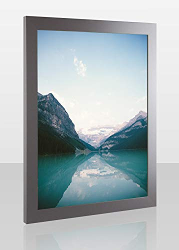 Bonito Slimline Profil Bilderrahmen Posterrahmen 60x80 cm Mattsilber Silber Matt 80x60 cm Puzzlerahmen Diamond Painting mit Kunstglas klar