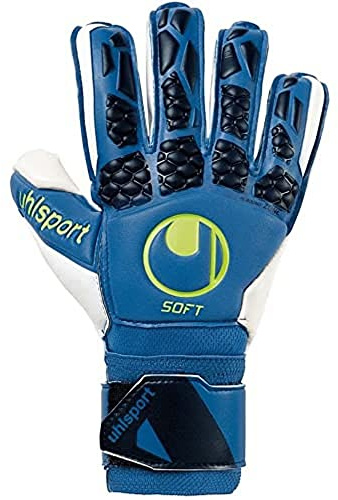 Uhlsport Hyperact Soft Flex Frame Torwarthandschuhe Night Blau/Weiß/Fluo Gelb 4