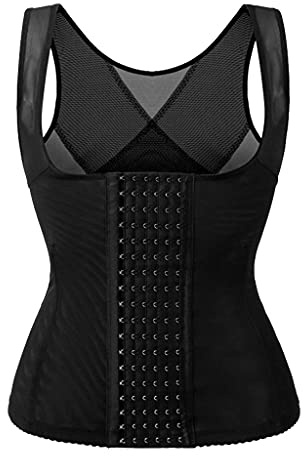 Harilla Damen Shapewear Taillentrainer Unterbrust Korsett Polyester Chasuble Bauchkontrolle Rücken Körperstützgürtel, Schwarz XXXL