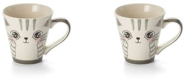 2 x NY teemando® mugg Feli keramik 0,25 l = 2 koppar