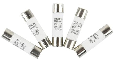 NURII 20 Stück 10 x 38 flinke Keramiksicherung, 10 x 38 mm Sicherung, 380 V, 500 V, 0,5 A, 1 A, 2 A, 3 A, 4 A, 5 A, 6 A, 8 A, 10 A, 16 A, 20 A, 25 A, 32 A, 40 A (Color : 16A, Size : 20PCS)
